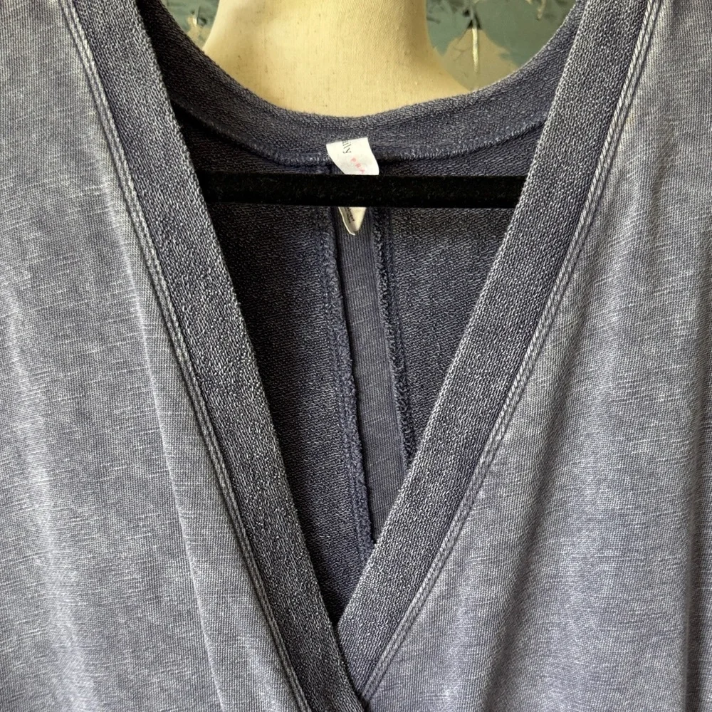 Daily Practice by Anthropologie frayed surplice jumpsuit romper Size Small S - Picture 6 of 14